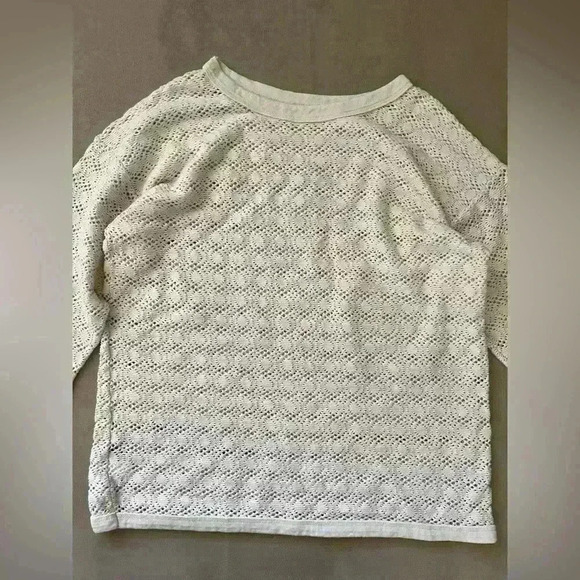 Oversized Cream loose knit Top Bohemian style Vintage Top - Picture 2 of 7